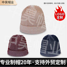 针织毛线帽子批发户外防风滑雪冷帽街头纯色保暖包头帽加工大帽檐