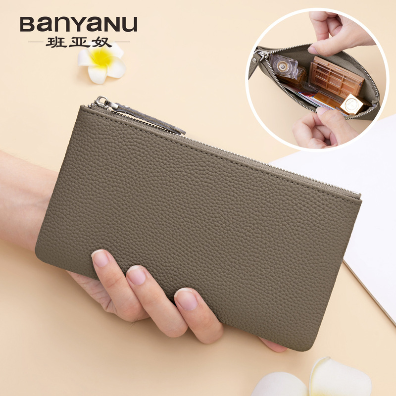 Guangzhou Banya Nu Factory Store Large Capacity Zipper Wallet Storage Bag Women's Fashion Super Soft Lychee Pattern Clutch Bag Women Guangzhou Banya Nu Factory Store Large Capacity Zipper Wallet Storage Bag Women's Fashion Super Soft Lychee Pattern Clutch Bag Women
