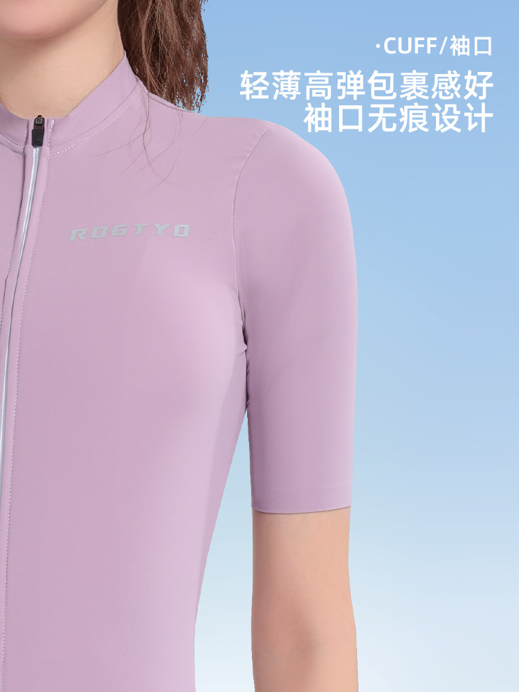 Ropa de bicicleta de montaña primavera y verano mujer delgada carretera de mangas cortas bicicleta rápida secado sudor camisa de bicicleta profesional
