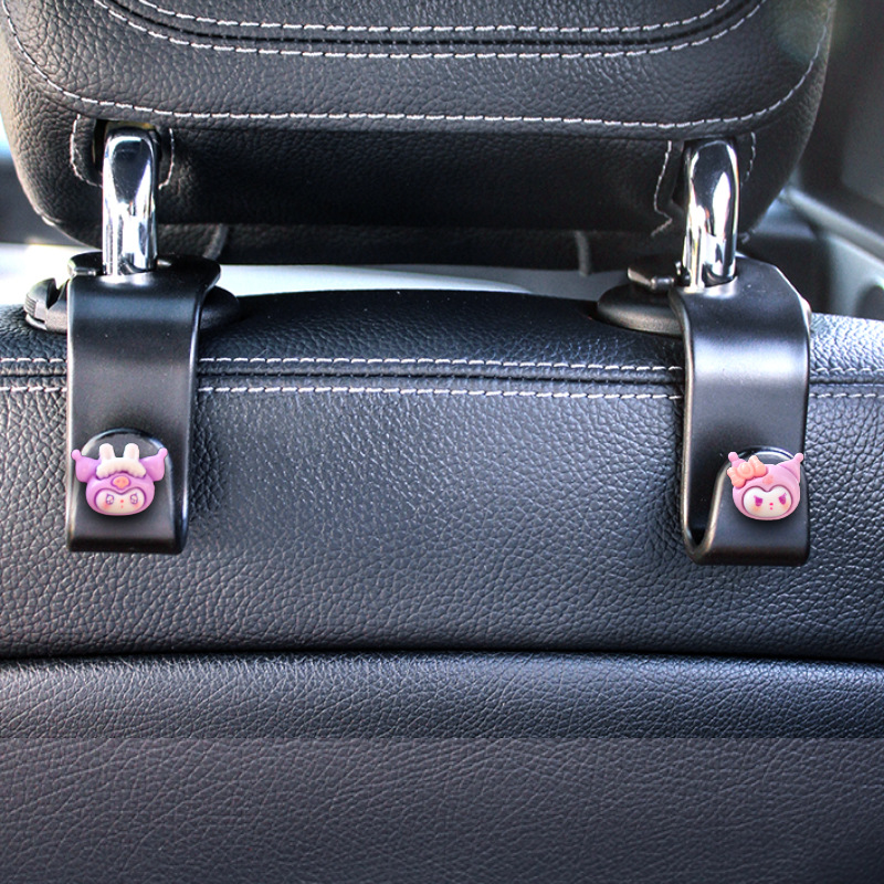 Asiento de coche ganchos traseros suministros interiores Little Devil girl asiento de coche coche coche lindo paraguas almacenamiento