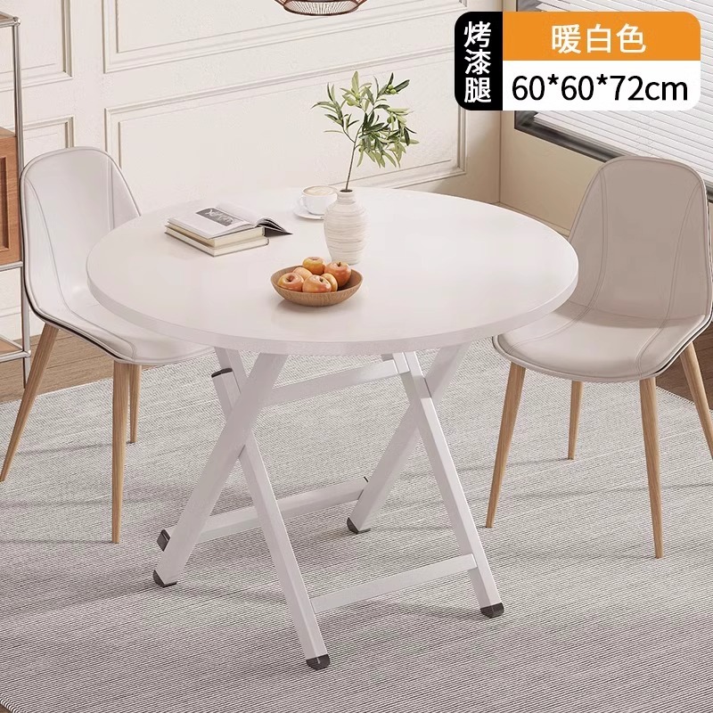 Mesa de comedor plegable, mesa redonda simple, mesa de alquiler, mesa portátil al aire libre, mesa de comedor cuadrada