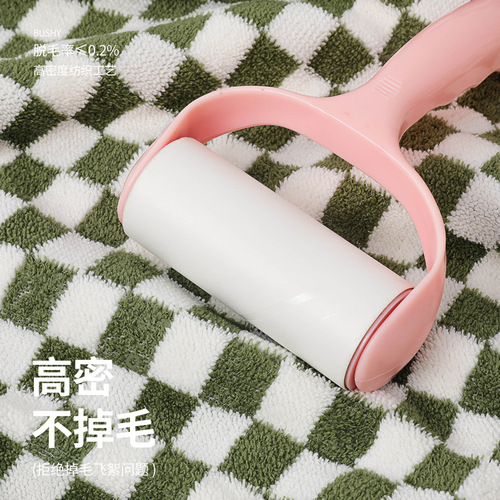 Checkered coral velvet bath towel, extra large and extra thick, non-shedding, water-absorbent, home use large bath towel