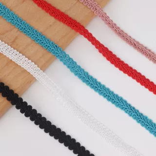 21色现货供应涤纶人字边人字带蜈蚣边服装辅料花边织带批发价出售