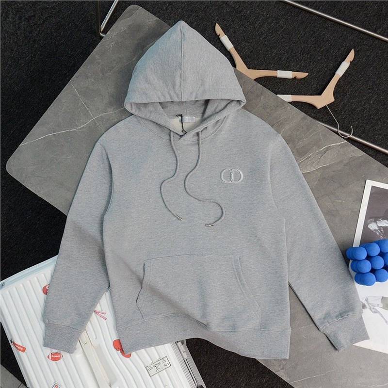 Autumn and Winter New Letter Embroider Fashionable European Style Sweatshirts for Men and Women Casual Loose Hooded Fleece-Lined Same Style Long-Sleeved Tops
