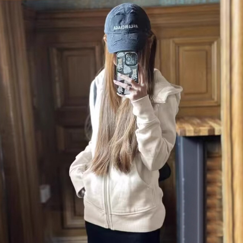 修身外套女款正肩卫衣春秋季衣服连帽衫收腰紧身短款上衣2025新款|undefined