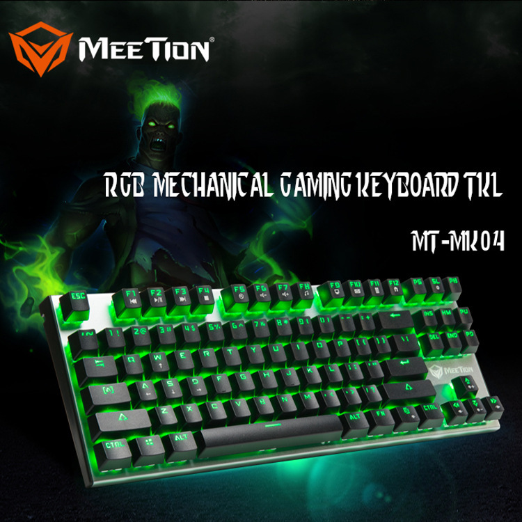 MEETiON M God MK04 RGB backlit Game high quality macro mechanical TKL keyboard Spanish version keyboard