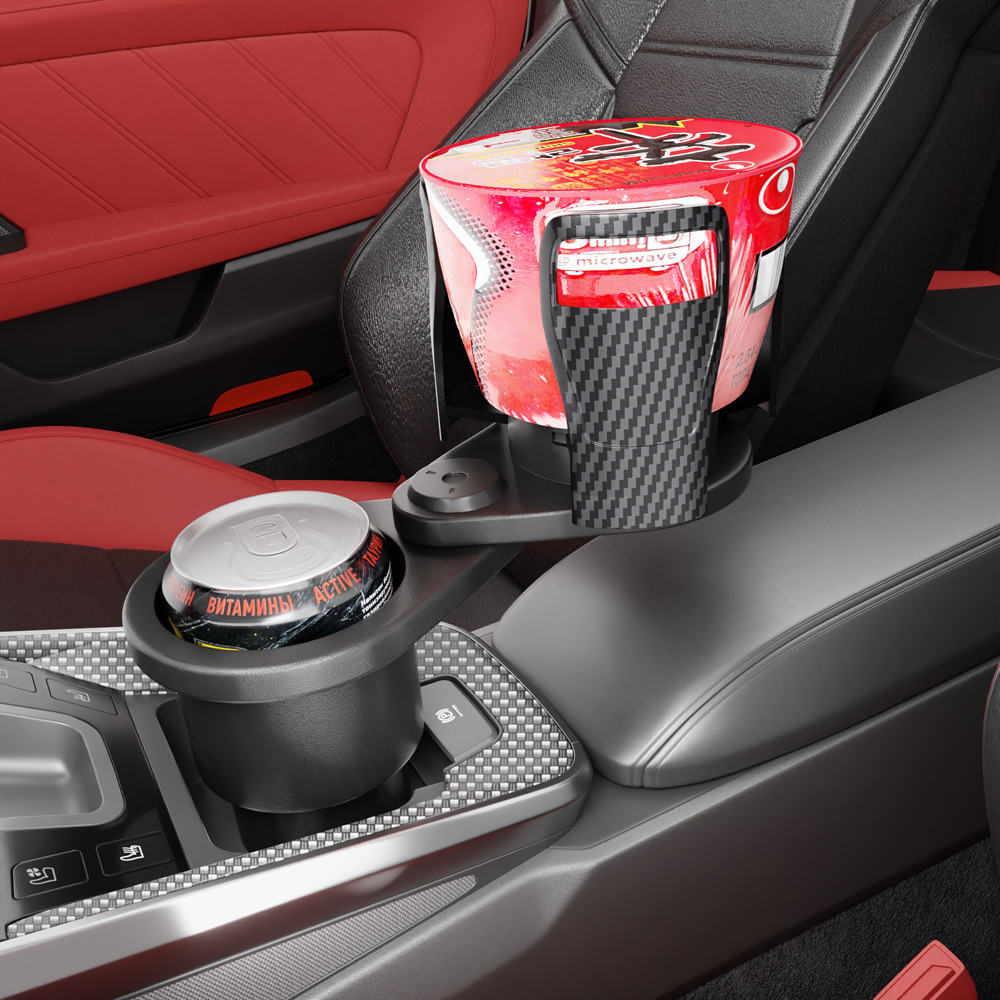 Portavasas de agua montadas en automóviles portavasas de gran tamaño portavasas de bebidas de automóviles estante de almacenamiento de bebidas de automóviles expandido un soporte y dos portavasas de automóviles multifuncionales