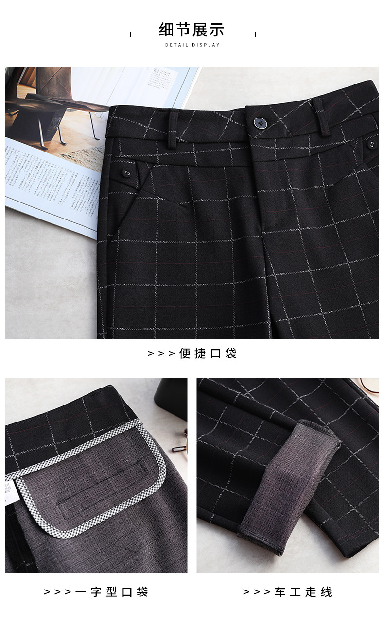 裤子女春秋百搭2023年新款黑色小脚裤高腰弹力休闲西装裤女垂坠感详情3