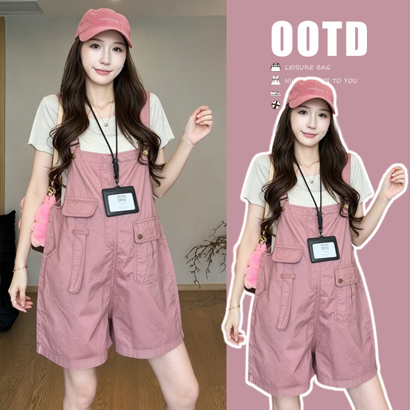 Now Available~ Korean-Style Workwear for Pregnant Women, Unique Denim Overalls Set + Pure Cotton Short-Sleeve Top Now Available~ Korean-Style Workwear for Pregnant Women, Unique Denim Overalls Set + Pure Cotton Short-Sleeve Top