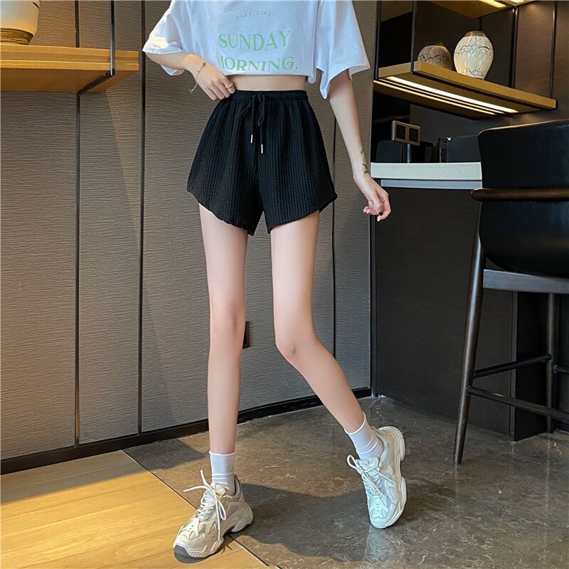 粉色短裤女2025夏季新款纯欲高腰小心机外穿A字裤女休闲热裤批发|undefined