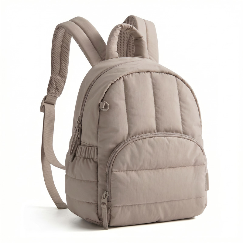 Cross-Border Best-Selling Women's Mini Backpack, Lightweight down Backpack, Quilted Casual Travel Waterproof School Bag
