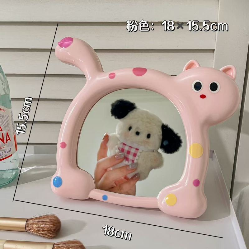 Ins化粧鏡かわいい学生寮携帯鏡ハイビジョンオフィスデスクトップ家庭用化粧鏡|undefined