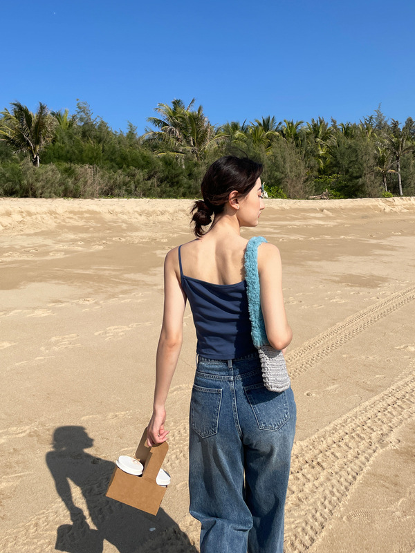 你好卡农 打底吊带背心女2025夏季新款修身显瘦无袖短款内搭上衣|undefined