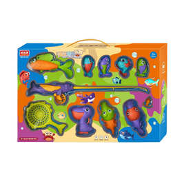 欢乐水世界钓鱼玩具源头直发儿童益智力动脑游戏宝宝盒装10件套装