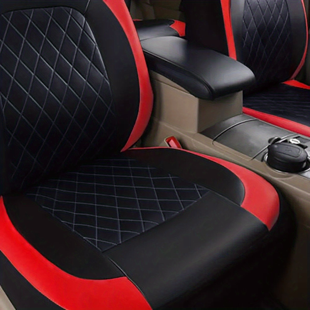 Cross-border foreign trade car seat covers, single-line diamond quilted embroidery, bracket leather, PU leather, Mexico, universal seat covers