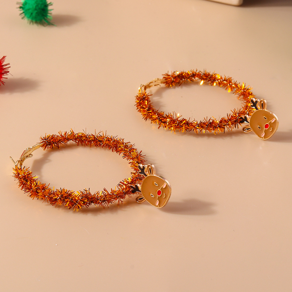 13g Weight Alloy Ear Needle Material Earrings Classification 1 Pair Quantity Holiday, Festival Occasion Plastic Material Christmas Festival Christmas Tree, Santa Claus Pattern Women's Gender Cute, Classic Style Style 1 Pair Christmas Cute Classic Style Christmas Tree Santa Claus Plastic Earrings 39