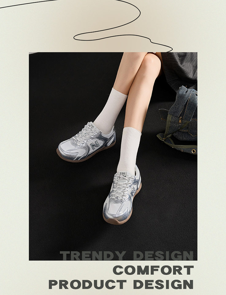 Giày thể thao chạy bộ nữ dáng sneaker mesh thoáng mát phong cách Hàn Quốc — 230 đen mơ chi tiết 21