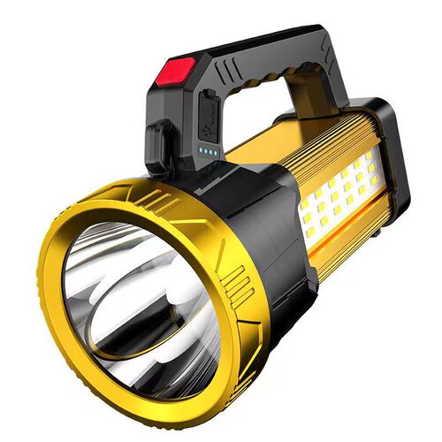 Portable Spotlight Flashlight with Ultra-Bright Beam, Long-Range, Rechargeable, Outdoor Home Use, High Power Mining Lamp
