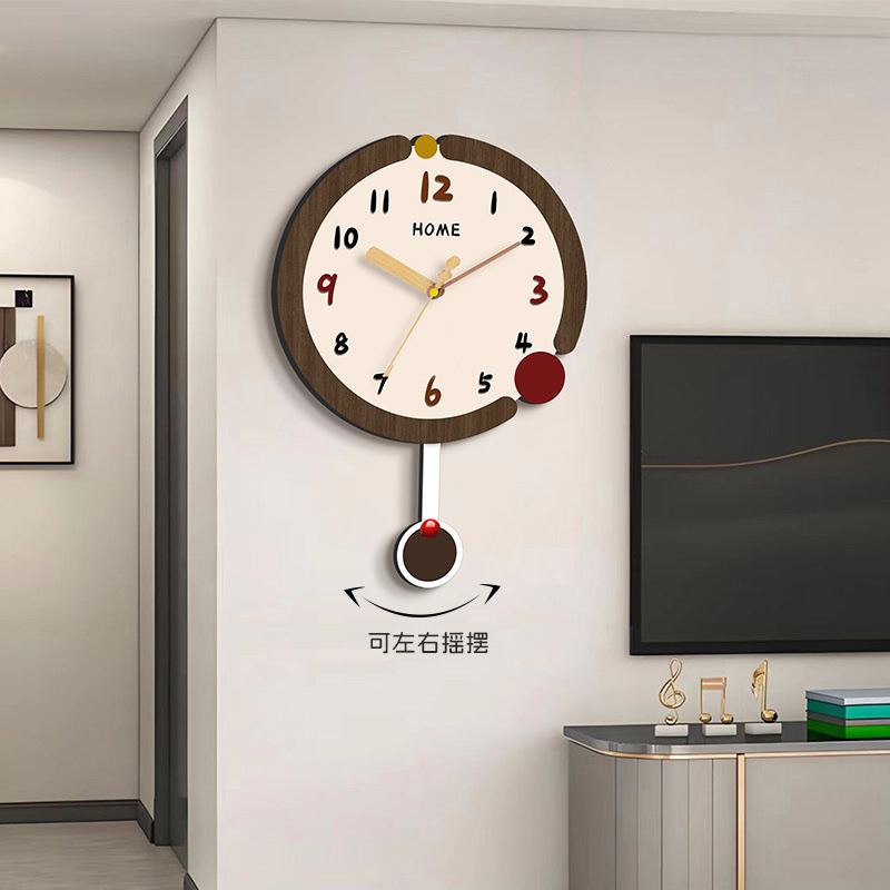 新款钟表客厅挂钟家用高级装饰画高级感静音挂表简约创意时钟挂墙|undefined