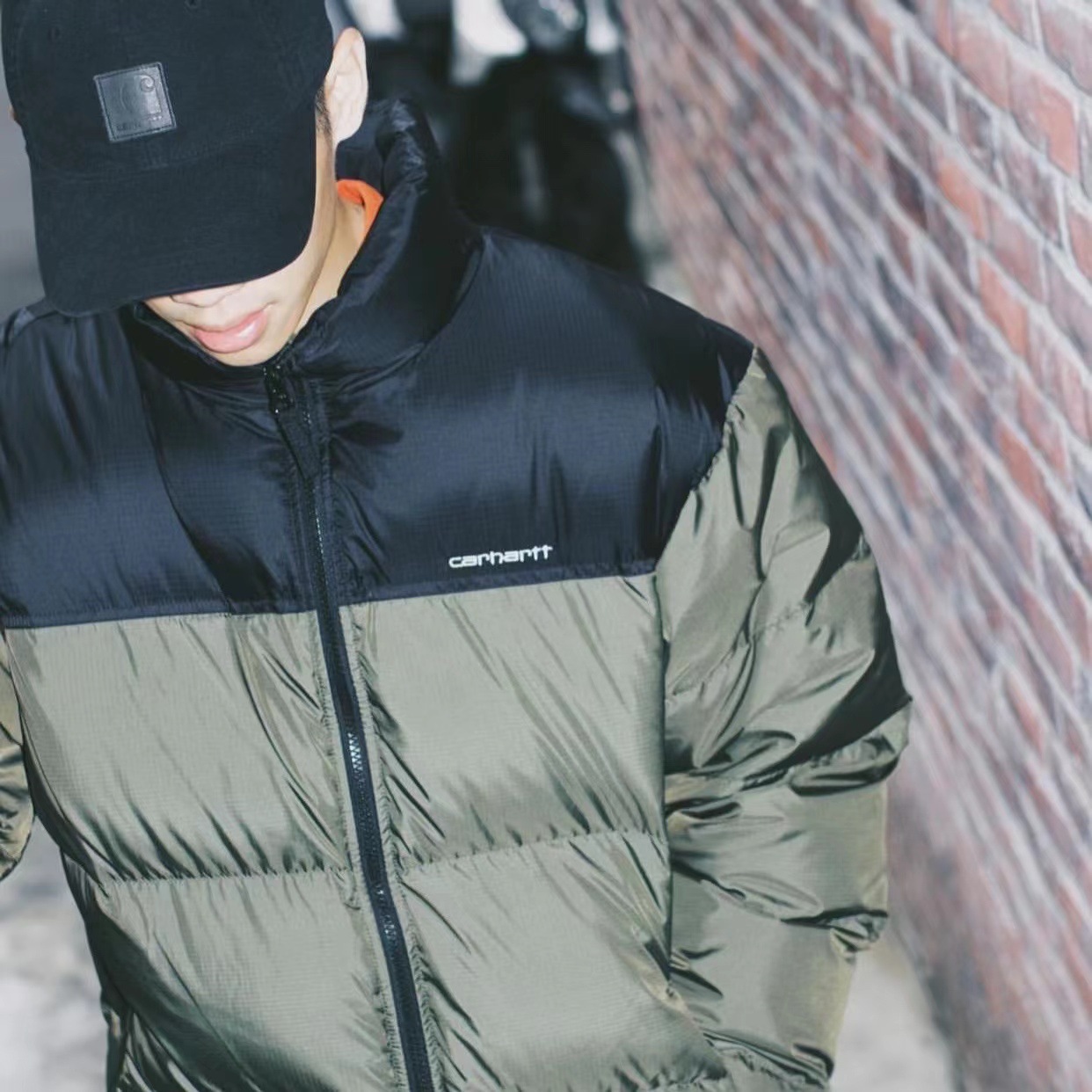 卡哈特立领棉服防寒防风冬季款外套限定绣花加厚男女同款情侣潮牌