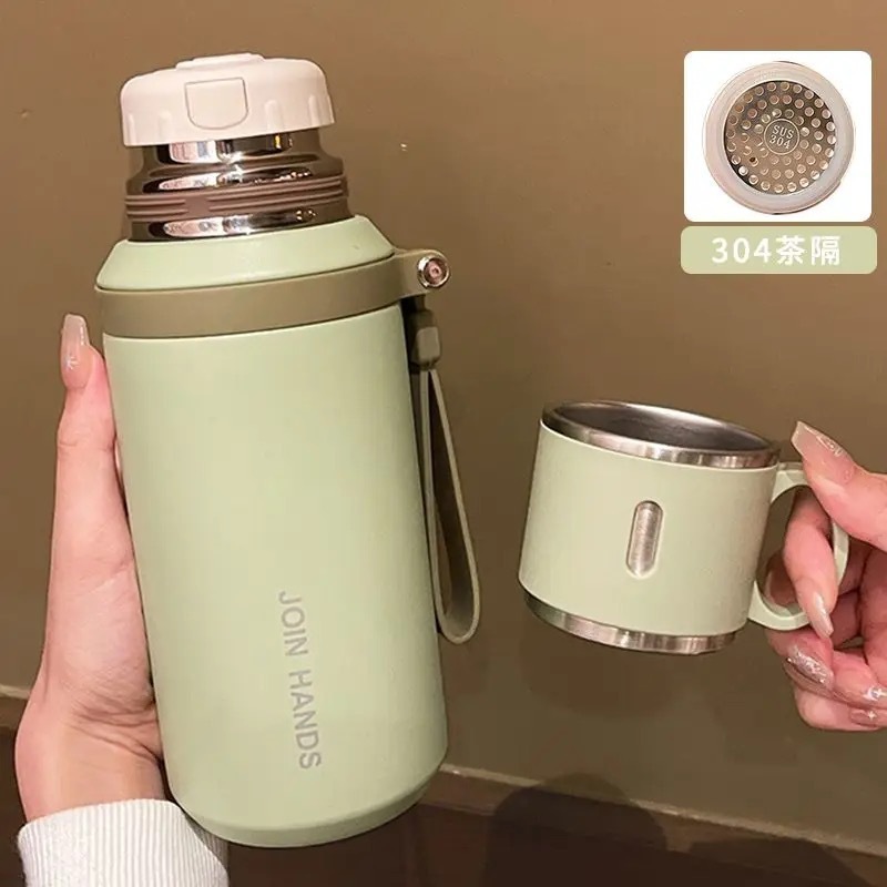 ボウルカバー保温カップ316ステンレス鋼厚手シンプル茶水分離カップ大容量家庭用ビジネスカップ|undefined