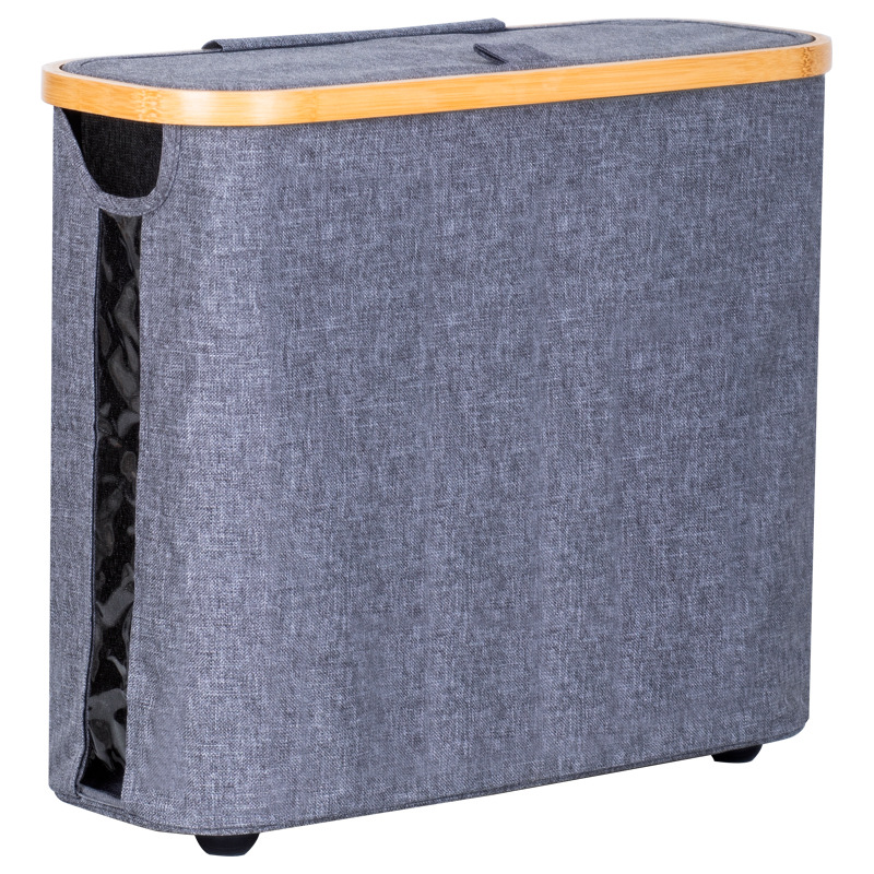 Un solo paquete de 44cm de longitud de papel de baño, cesto de almacenamiento de ropa visual, cesto de almacenamiento de ropa a prueba de polvo con toallas de papel cubiertas