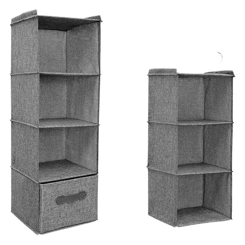 Ropa de cama doble gancho colgante armario de almacenamiento bolsa colgante con cajón armario multi-capa colgando organización bolsa de almacenamiento