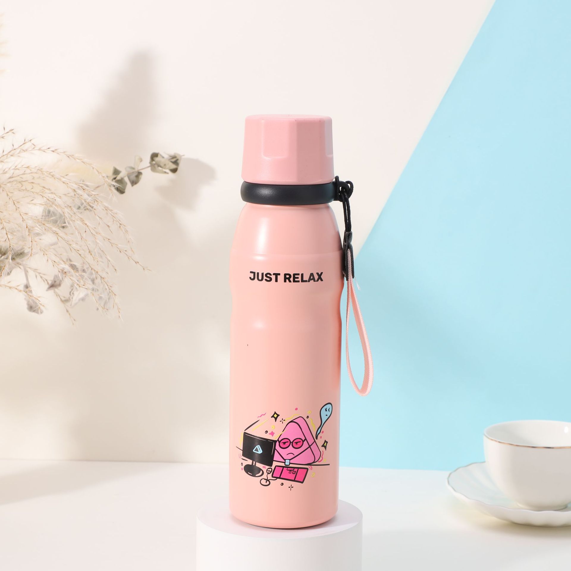 Customised Stainless Steel Insulated Water Cup With Handle_voghion.com