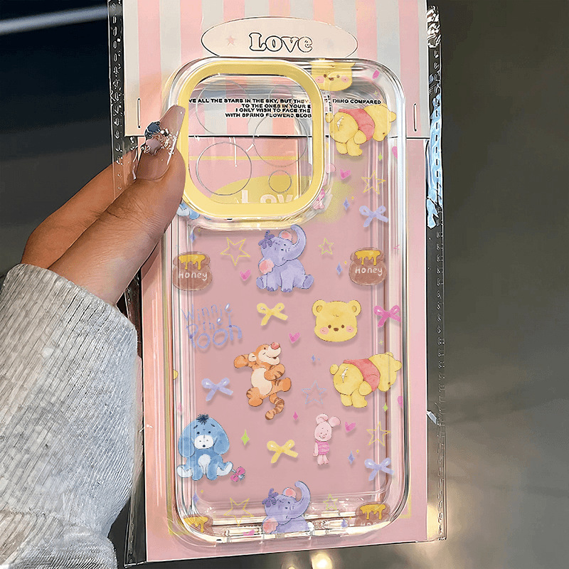 Tigger Pooh Collection for Apple 14PROMAX Phone Case iPhone15 Cartoon 13 Transparent 12 Soft Case