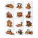 Small Masons Cabin Building Handmade diy Children Building House Toys Real Brick Real Tile Mini Brick Mold