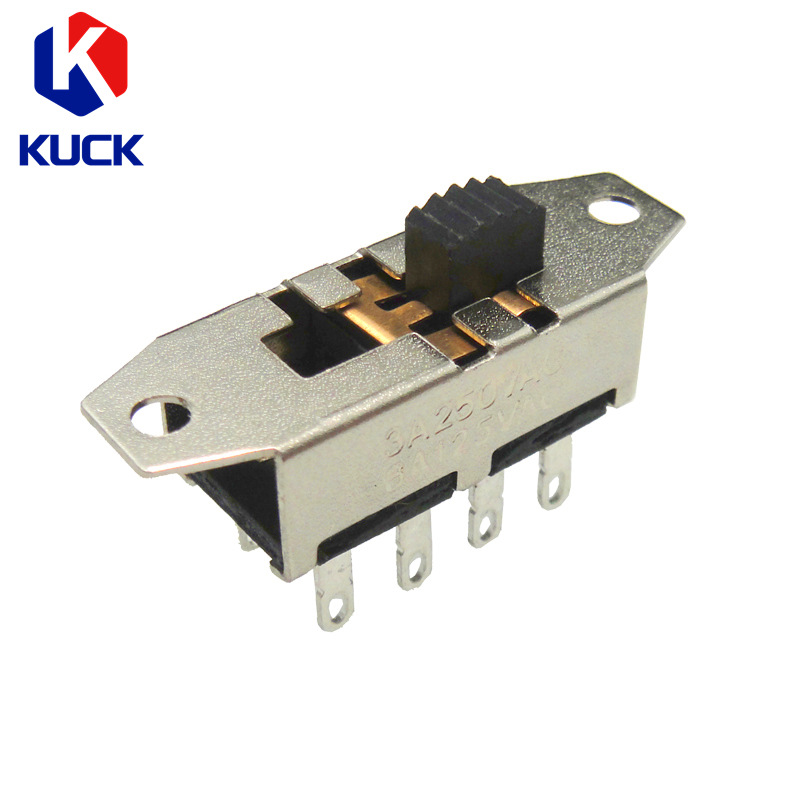 拨动开关SS-23H25G4立式双排8脚3档2P3T直柄波段滑动开关