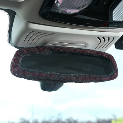 Steering wheel cover, steering wheel cover, dazzling rhinestone - red-rearview-mirror-cover-38cm