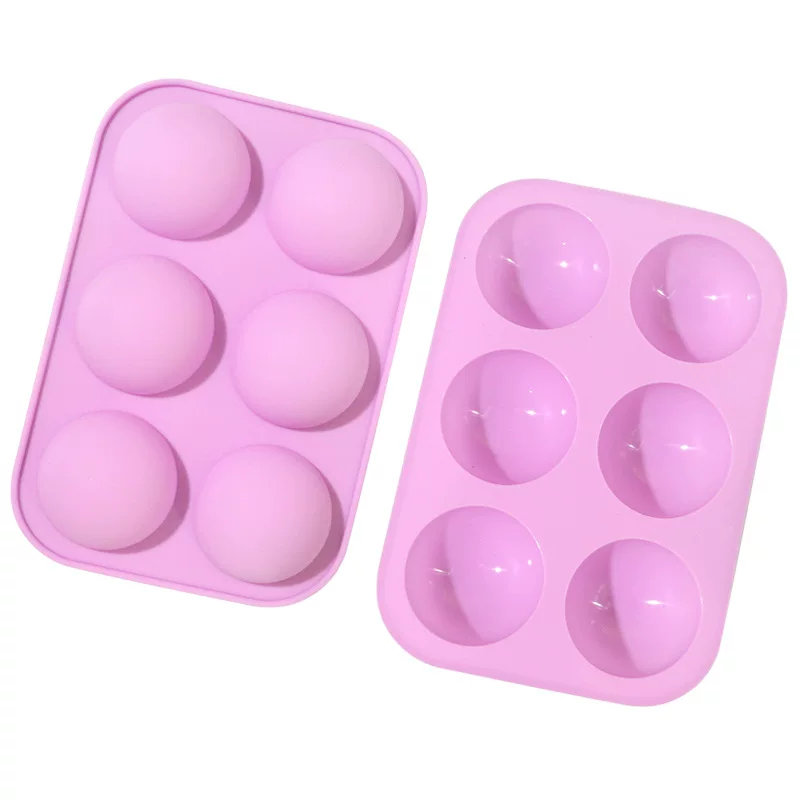Ха-пи 6-шестих малых полукруглых силиконовых форм для кексов, формочка для желе, творческая форма для шоколада