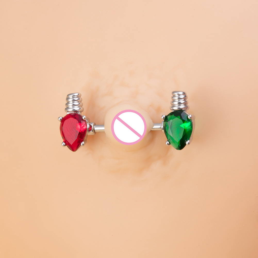 Fashion Heart Shape Stainless Steel Plating Adhesive nail 1 Piece