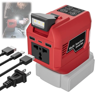 250W锂电池逆变器Milwaukee米沃奇18V20V转110V220V万用快充PD20W
