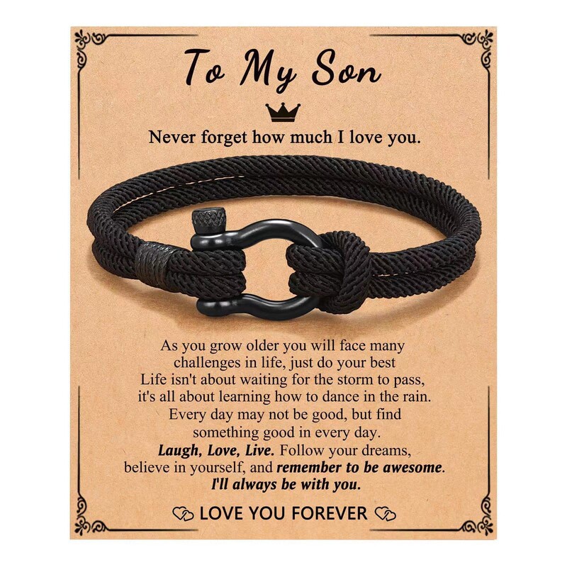 TEMU Cross Border Hot Sale Milan Rope Horseshoe Bangle Bangle Handmade Woven Bracelet Son Black Son Sun Tzu in stock TEMU Cross Border Hot Sale Milan Rope Horseshoe Bangle Bangle Handmade Woven Bracelet Son Black Son Sun Tzu in stock