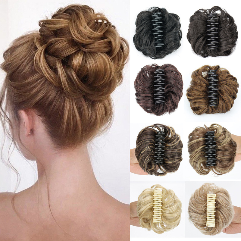 European and American Wig Women's Clip-On Flower Bud Ball Head Fashionable Natural Fluffy Hair Ring Wig Wholesale European and American Wig Women's Clip-On Flower Bud Ball Head Fashionable Natural Fluffy Hair Ring Wig Wholesale