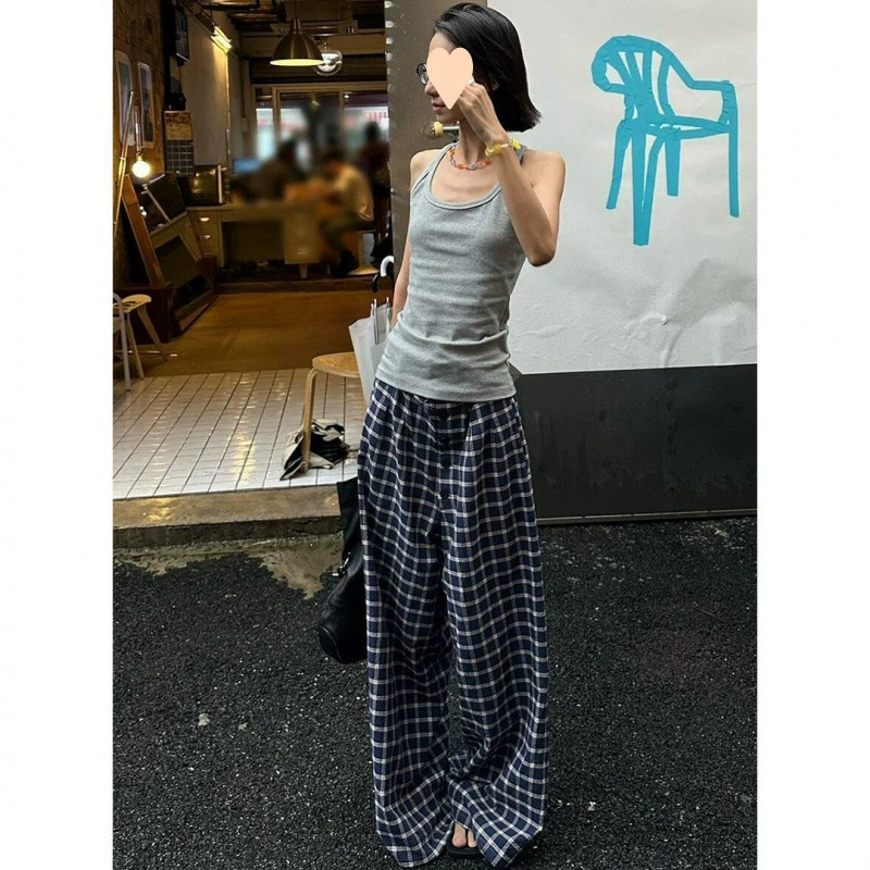 Американский ретро серый камзол, женская летняя внутренняя и верхняя одежда, дизайн ниши, шикарный сексуальный топ без рукавов