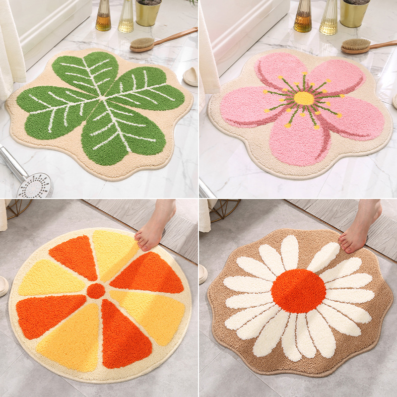 Transfronterizo moderno flocado Estilo Casa puerta casa dormitorio baño puerta absorbente antideslizante estera pie
