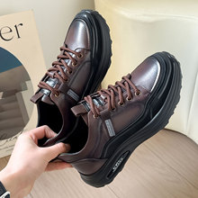 潮流男鞋头层牛皮秋季新款运动休闲鞋男轻便防滑日常休闲皮鞋男款