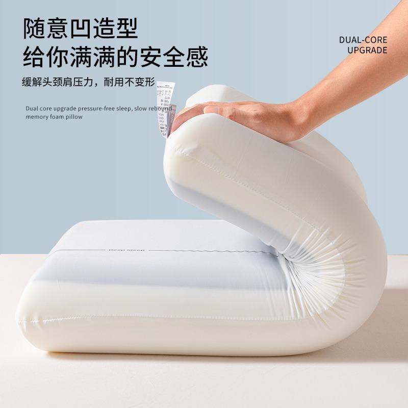 第二世代ホテル枕プロ ダブルコア ゼロプレッシャー スローリバウンド 深眠メモリーフォーム枕芯 ソフト枕 1組 首保護枕3