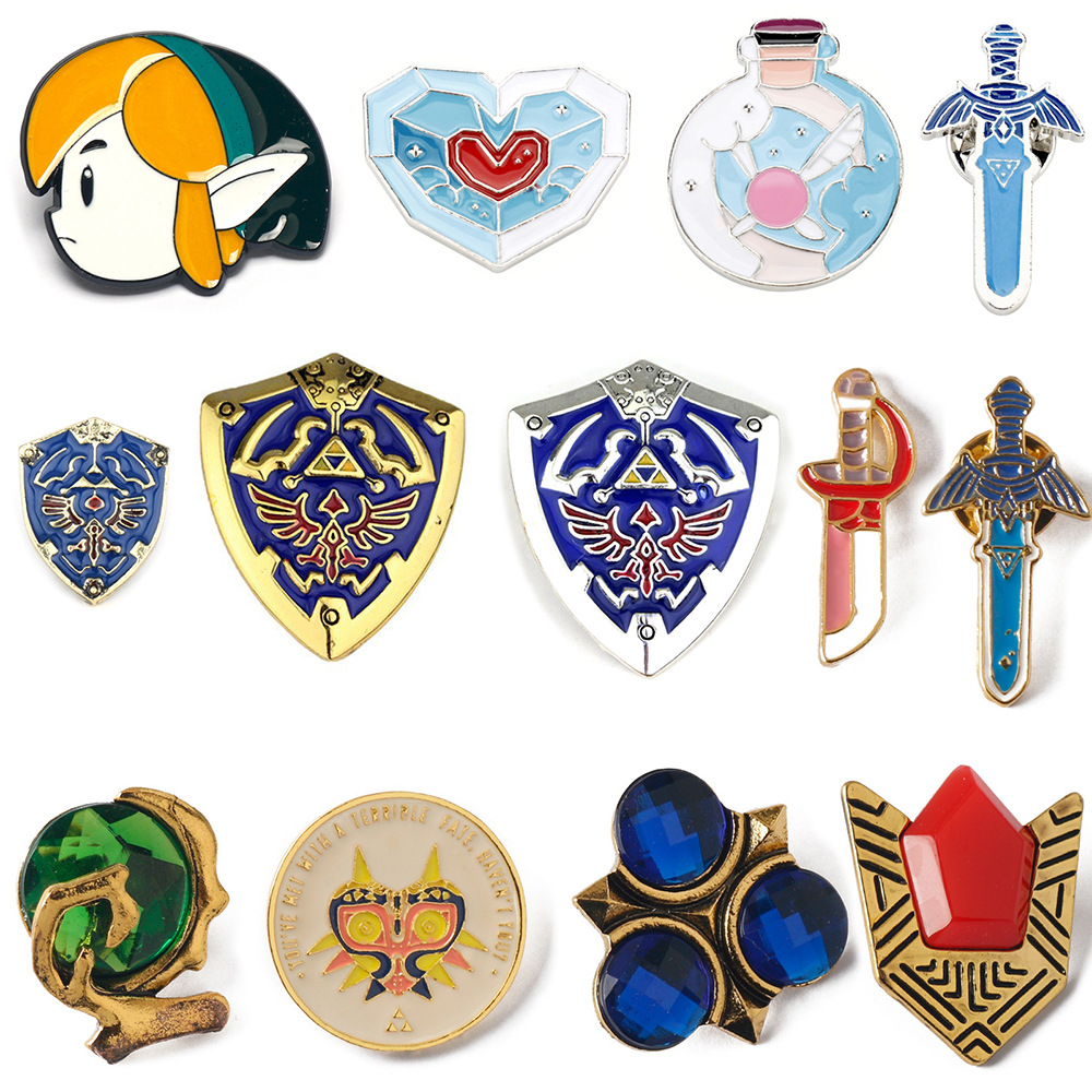 Game Peripheral The Legend of Zelda Sky Sword Owl Gem Badge Cartoon Drop Oil Alloy Brooch in stock