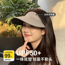 无痕一体防晒帽女防紫外线太阳帽夏季运动大帽檐空顶可折叠遮阳帽