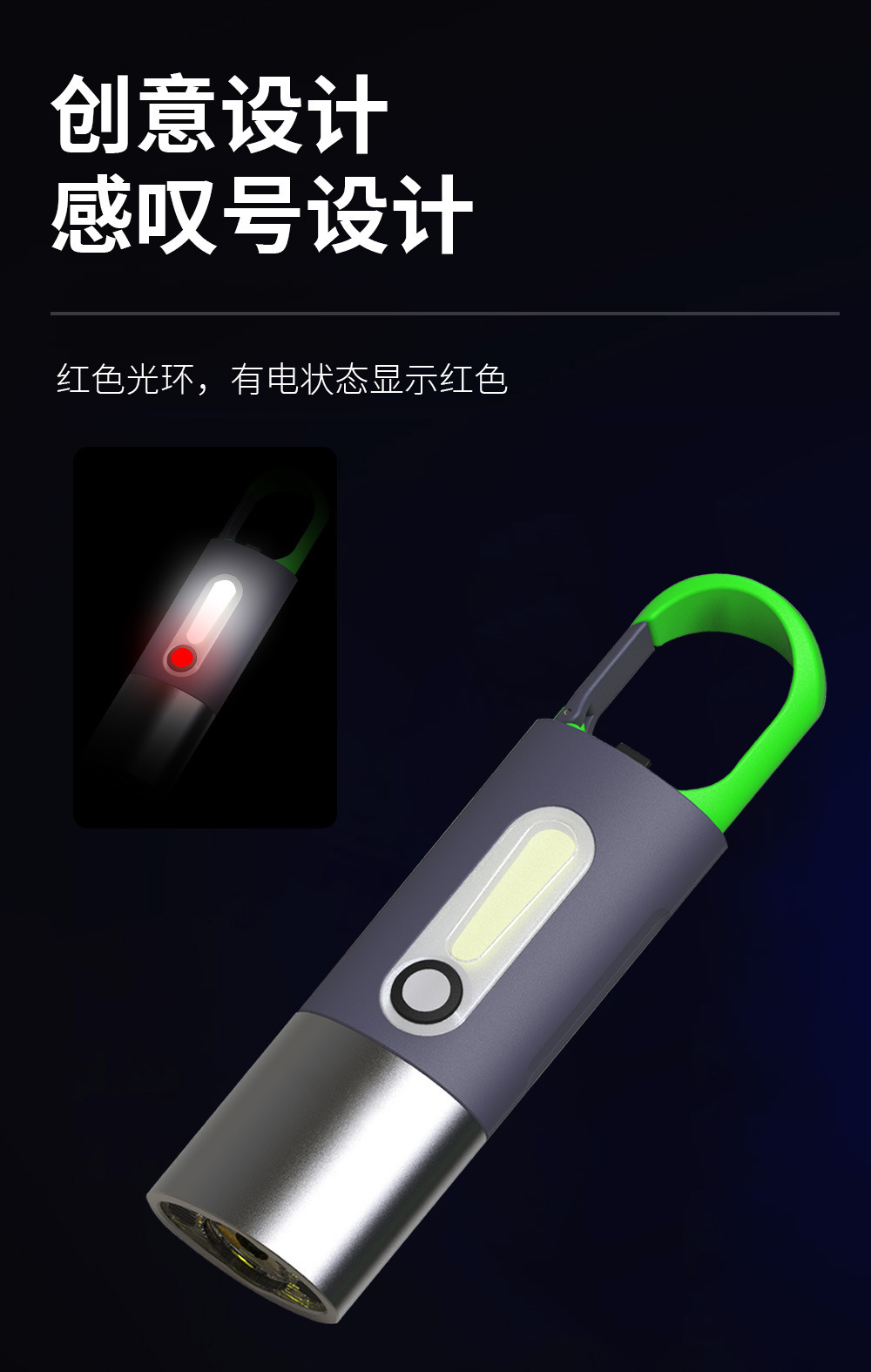 Cross-Border Outdoor Long-Range Strong Light Flashlight with Adjustable Hook, Multi-Functional and Portable Flashlight