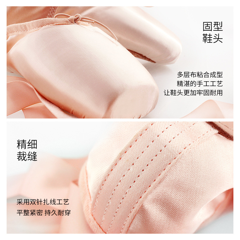 Zapatos de baile de ballet zapatos de baile para mujeres adultas zapatos de práctica zapatos de baile para niños zapatos de ballet planos de satén con cordones para niñas