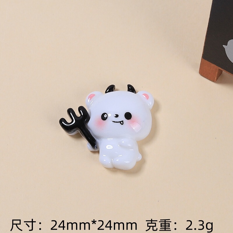 樹脂部品アニメ手作りdiyアクセサリークリーム髪クリップ穴靴ボタンかわいいハロウィーンコウモリ|undefined