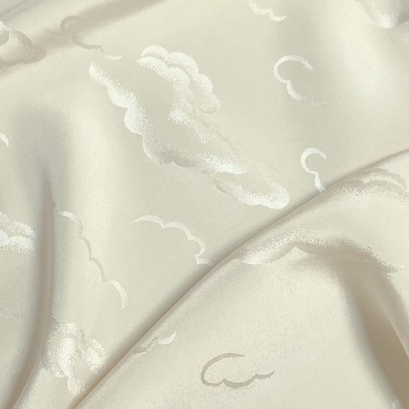 Nube de seda de seda de alta calidad tela jacquard satén brillante vestido vestido chino vestido de ropa casual tela cheongsam