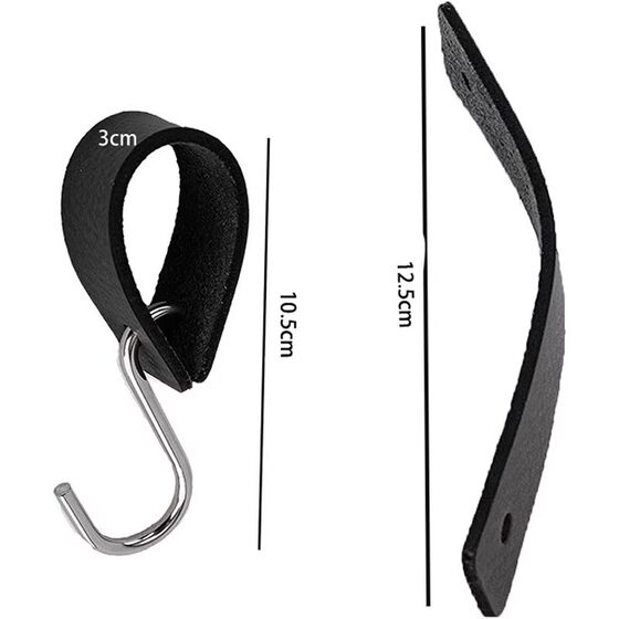 Kitchen Bathroom Office Diameter 3cm Rod Multifunctional Leather Metal S-Shaped Hook Bedroom Leather Coat Hook