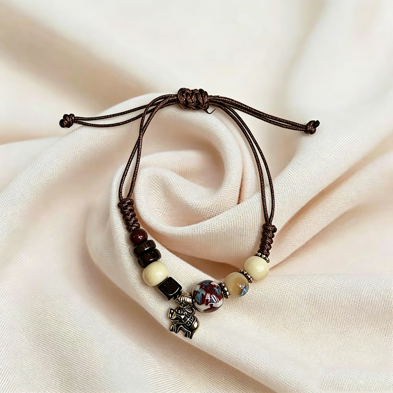 Bohemian Retro Handmade Woven Bracelets, Adjustable Beaded Niche Design Ethnic Style Jewelry Wholesale