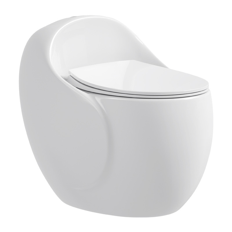 Nuevo hogar interior personalizado anti-bloqueo de una sola pieza fila de piso ultra-alto sifón moderno simple inodoro redondo al por mayor